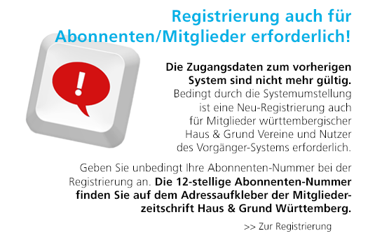 Registierung auch für Mitglieder/Abonnenten erforderlich Registierung auch für Mitglieder/Abonnenten erforderlich